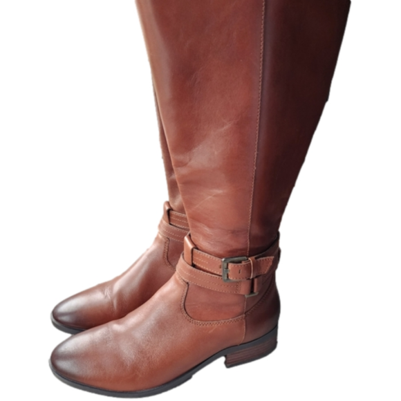 EUC Naturalizer Brown Reid Wide Calf Knee High Boot - Size 8.5 Wide - Picture 9 of 14